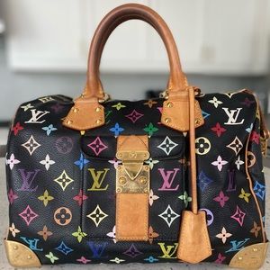 Louis Vuitton x Takashi Murakami Monogram Black Multicolor Speedy 30
